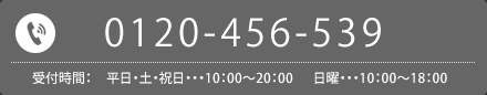 フリーダイヤル：0120-456-539